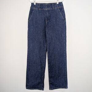 Anthro Pilcro Medium Wash High Rise Wide Leg Blue Denim Jean 28